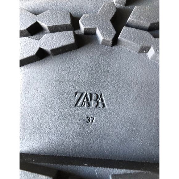 Zara Black Low Heel Quilted Rubberized Tall Boots size 6.5 - Picture 10 of 12